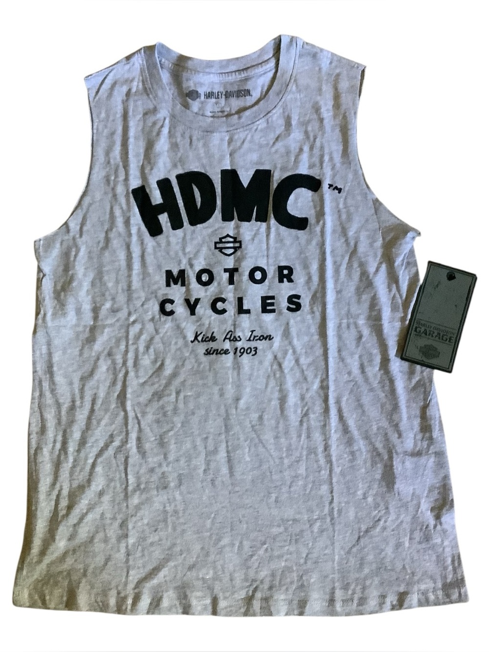 Harley-Davidson Garage Tank Top Women’s Large Gray Muscle Tank NWT